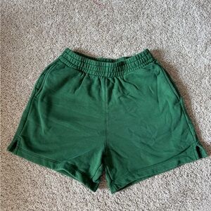 Reformation Forest Green Athletic Shorts
